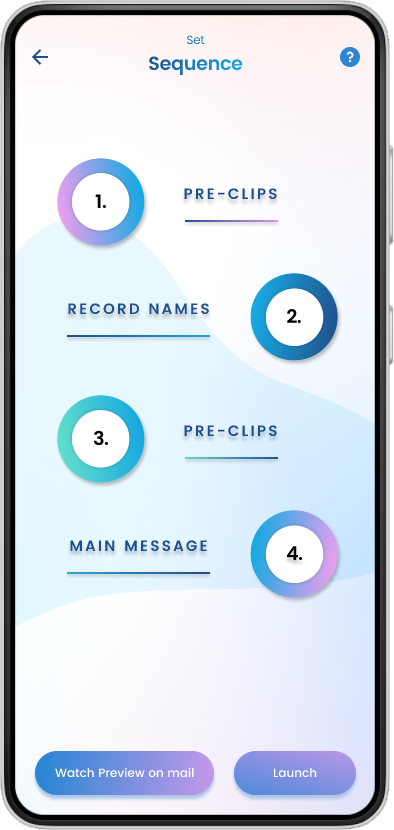 CEEM app set-sequence screen